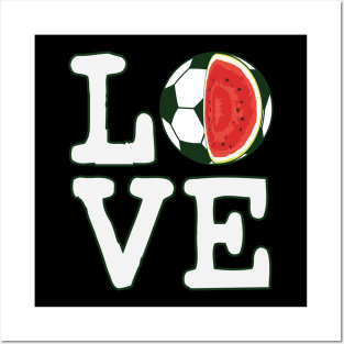 Love Soccer Watermelon Posters and Art